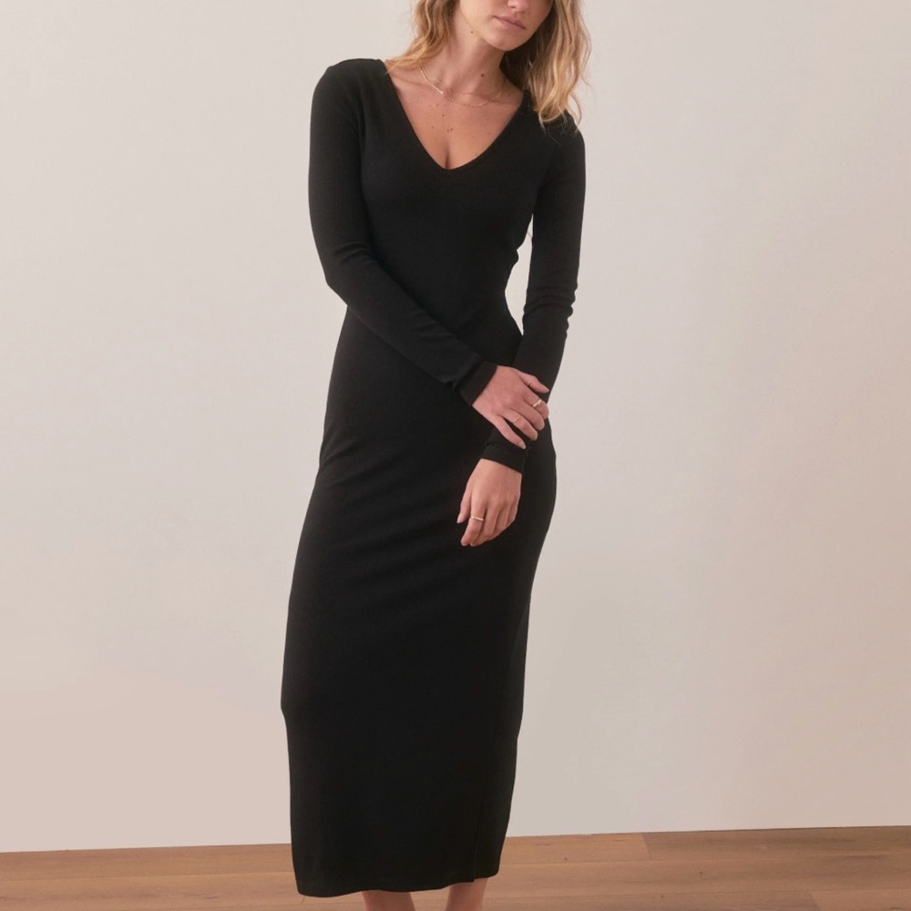 Marine Layer Lexi Rib V-Neck Maxi